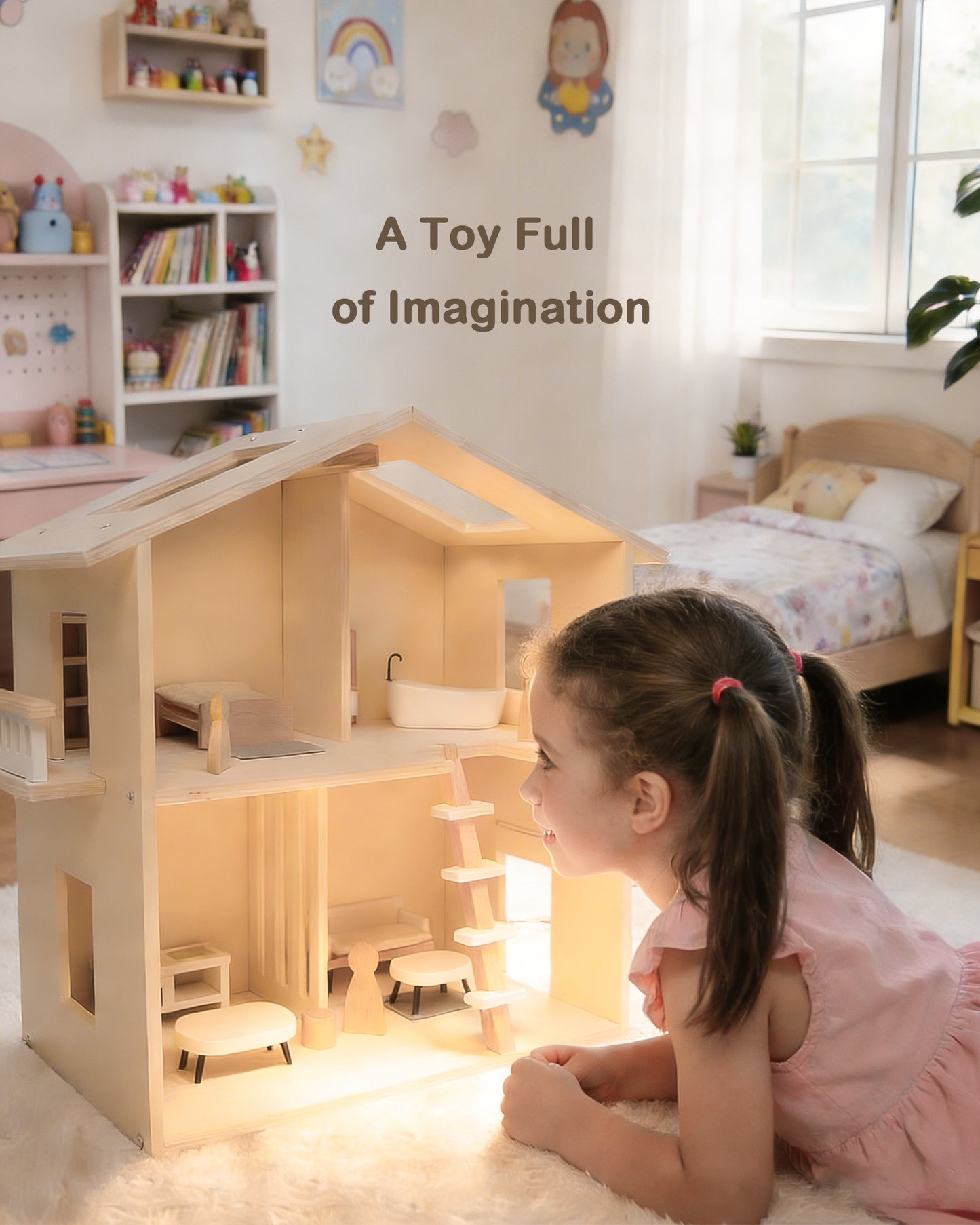 Jessruly® Wooden Dollhouse