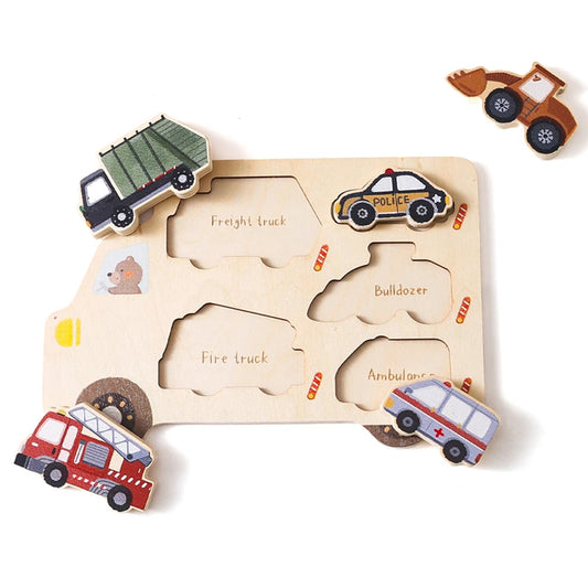Jessruly® Wooden Vehicle Puzzle Set