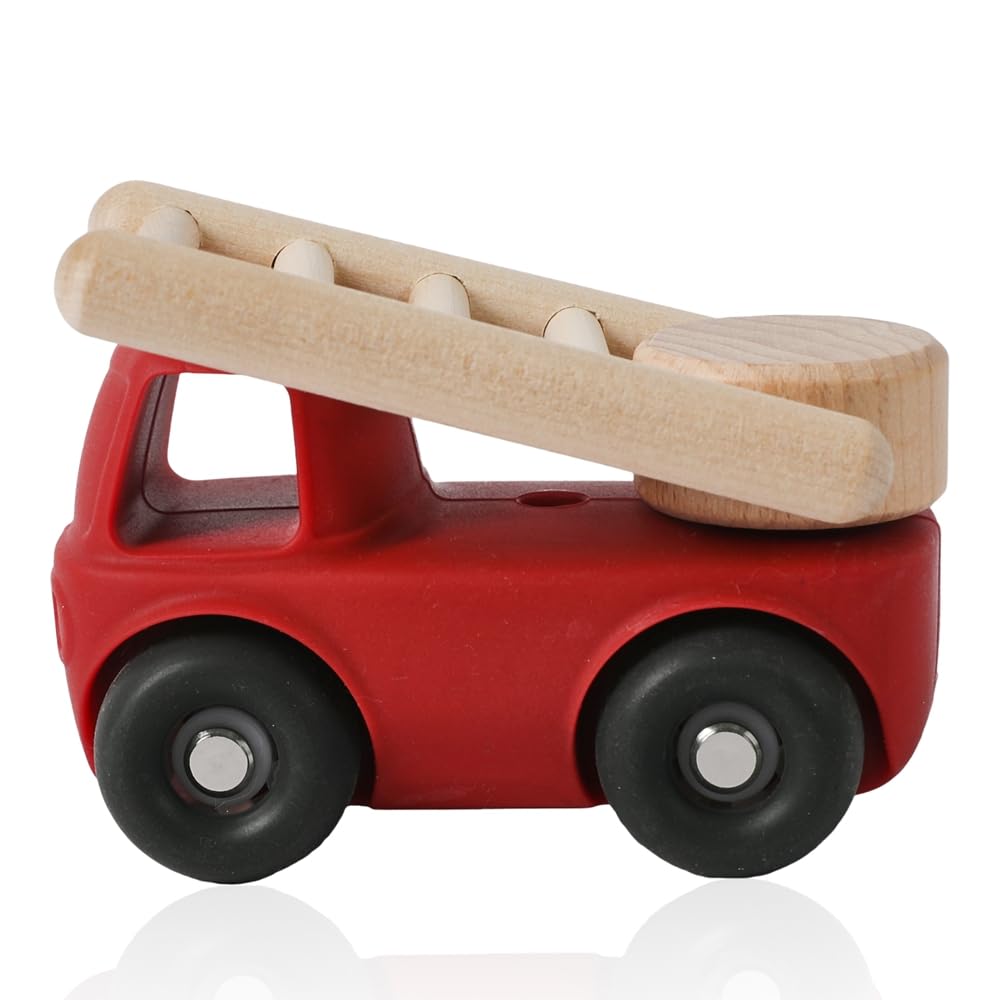 Jessruly® Wooden & Silicone Toy Cars Set