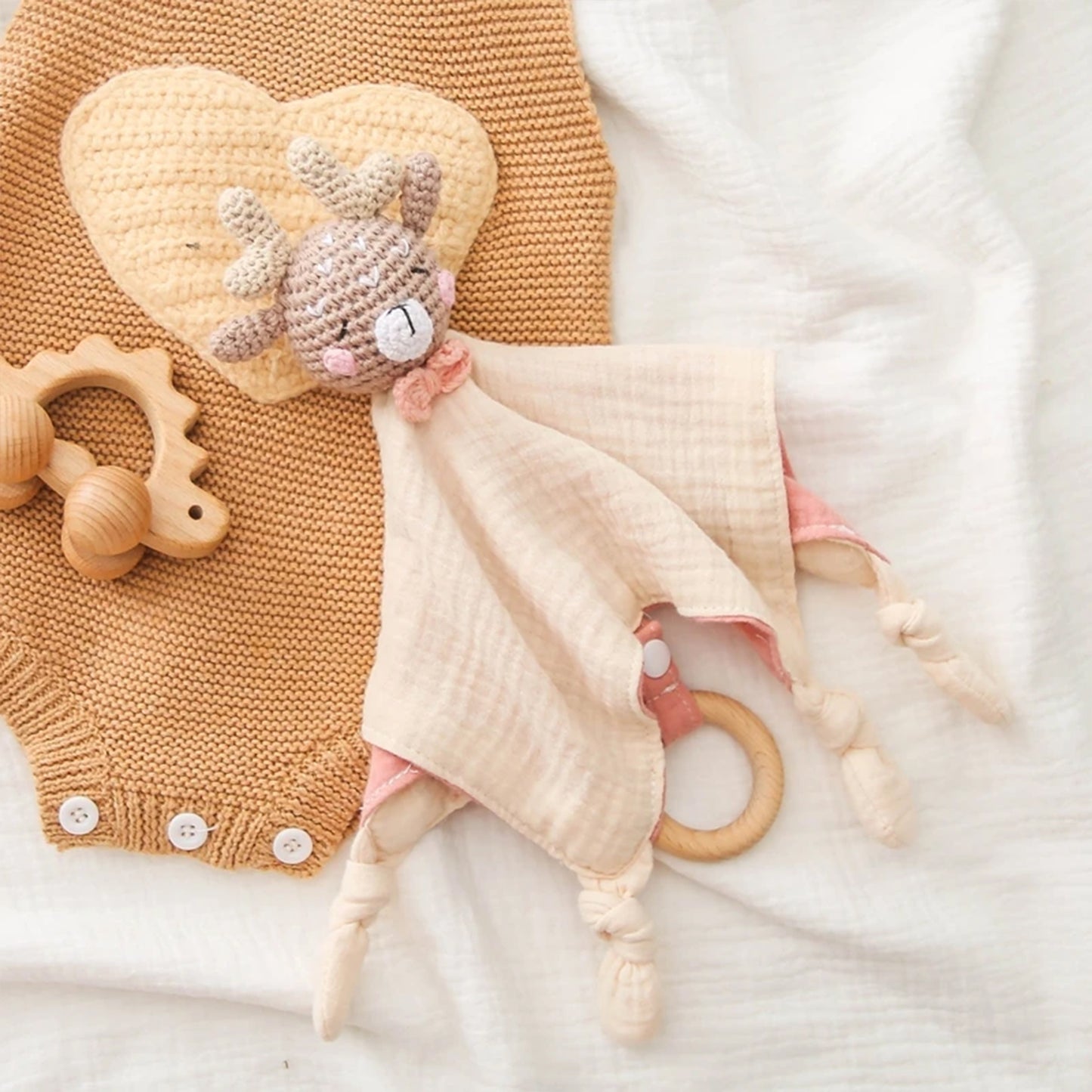 Jessruly® Cotton Drool Bib & Lovey