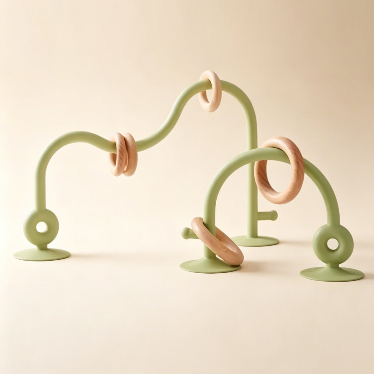 Jessruly® Silicone & Wood Teething Track Maze