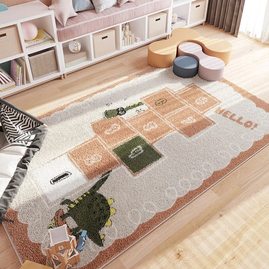 Jessruly® Hopscotch Flannel Area Rug – Soft Educational Floor Mat