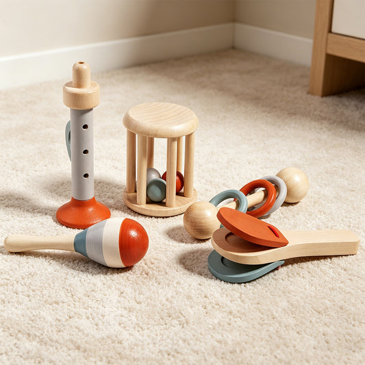 Jessruly® Wooden Musical Rattle Set