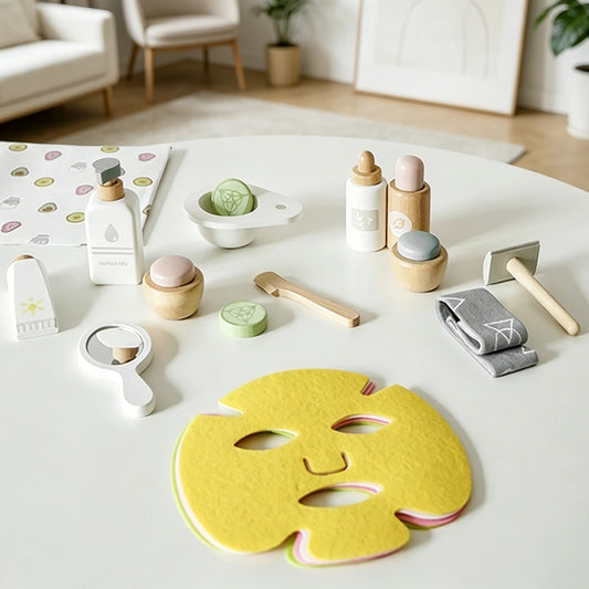 Jessruly® Wooden Pretend Play Children Facial Mask Makeup Set
