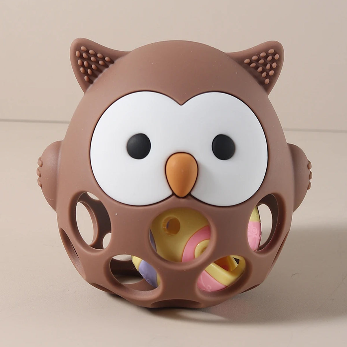 Jessruly® Owl-Shaped Silicone Teether Glove with Pacifier Clip