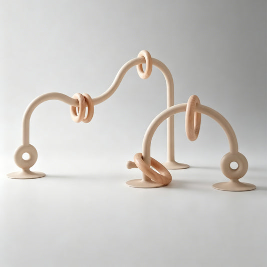 Jessruly® Silicone & Wood Teething Track Maze