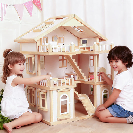 Jessruly® Wooden White Dollhouse