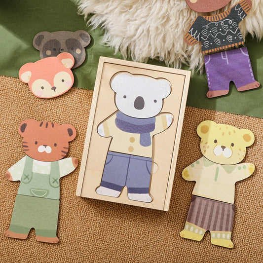 Jessruly® 3D Wooden Animal Jigsaw Puzzles