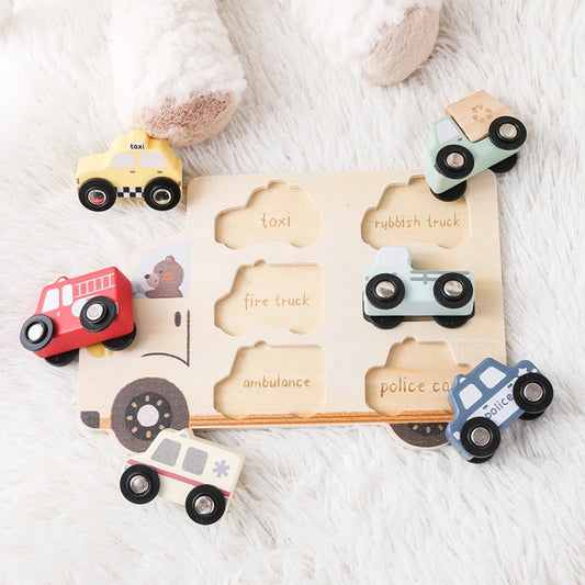 Jessruly® Wooden Vehicle Puzzle Set