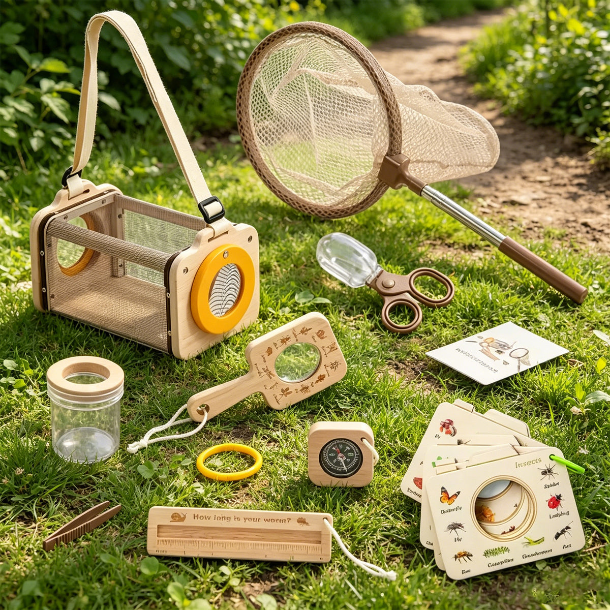 Jessruly® Bug Catcher Kit – 9PCS Outdoor Nature Exploration Set with Bug Box