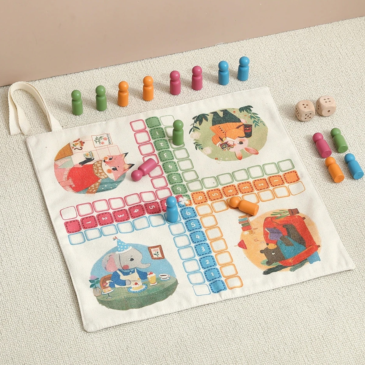 Jessruly® Board Game Kit – Parcheesi, Othello & Chutes and Ladders Set with Pop It Game Board