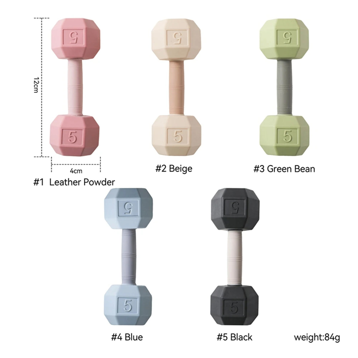 Jessruly® Silicone Chewing Dumbbell Teether & Rattle