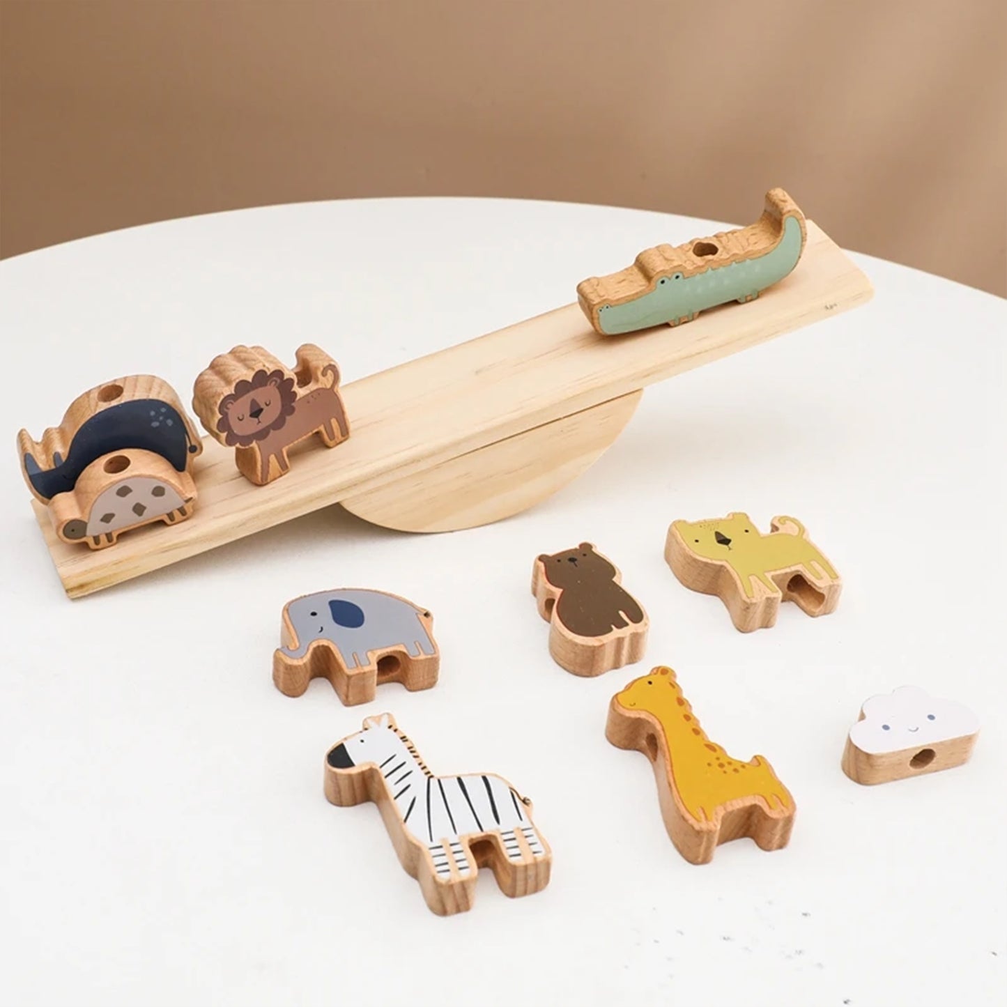 Jessruly® Wooden Steppe Animals Balance Toy