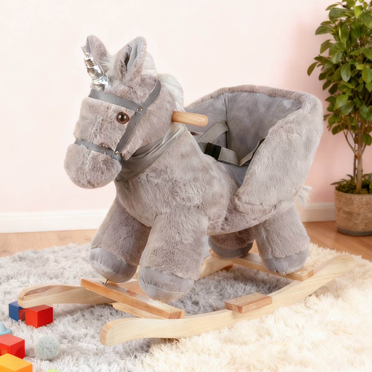 Jessruly® Grey Unicorn Rocking Horse