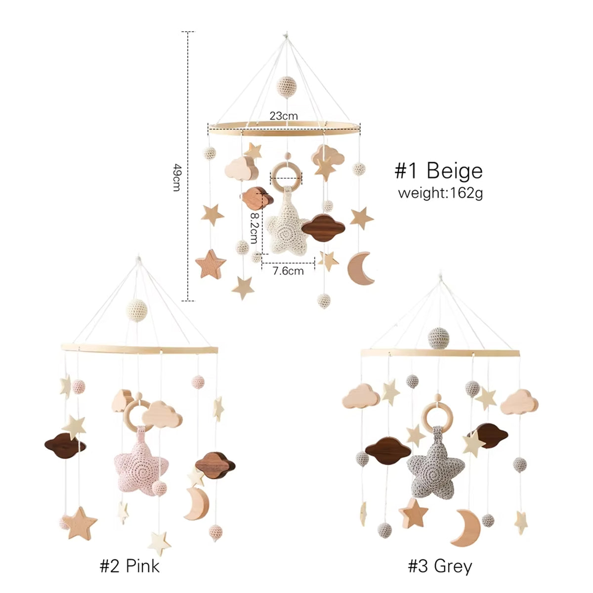 Jessruly® Wooden Bed Bell Crib Mobile