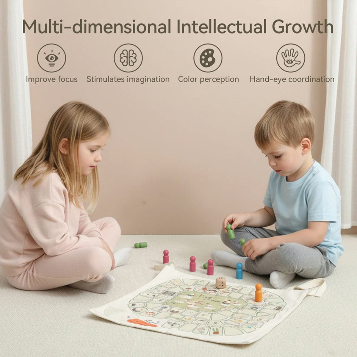 Jessruly® Board Game Kit – Parcheesi, Othello & Chutes and Ladders Set with Pop It Game Board