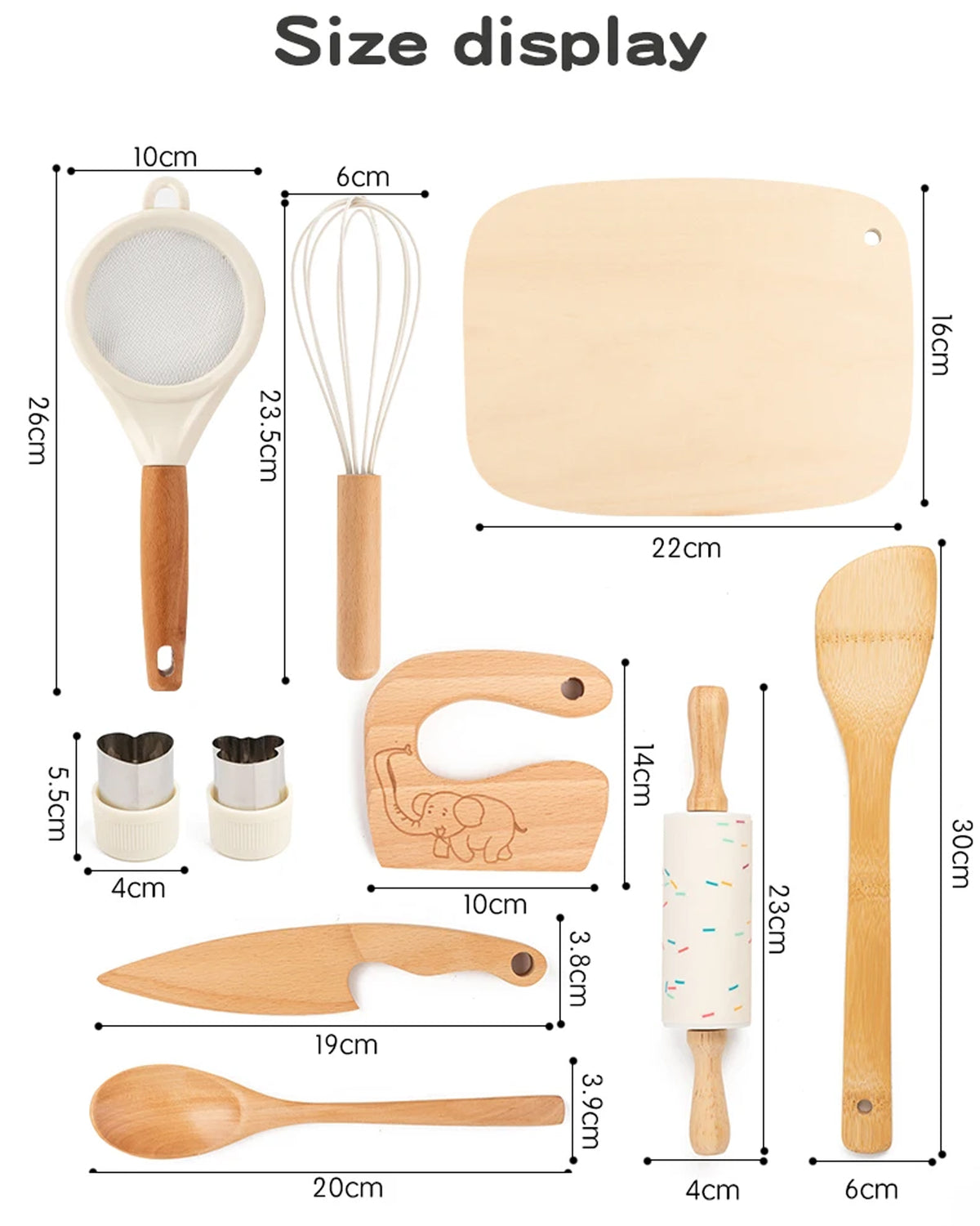 Jessruly® Wooden Kids Safe Knife & Baking Set