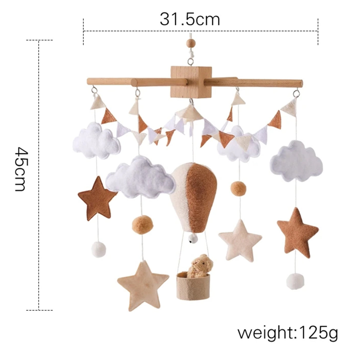 Jessruly® Neutral Hot Air Balloon Mobile
