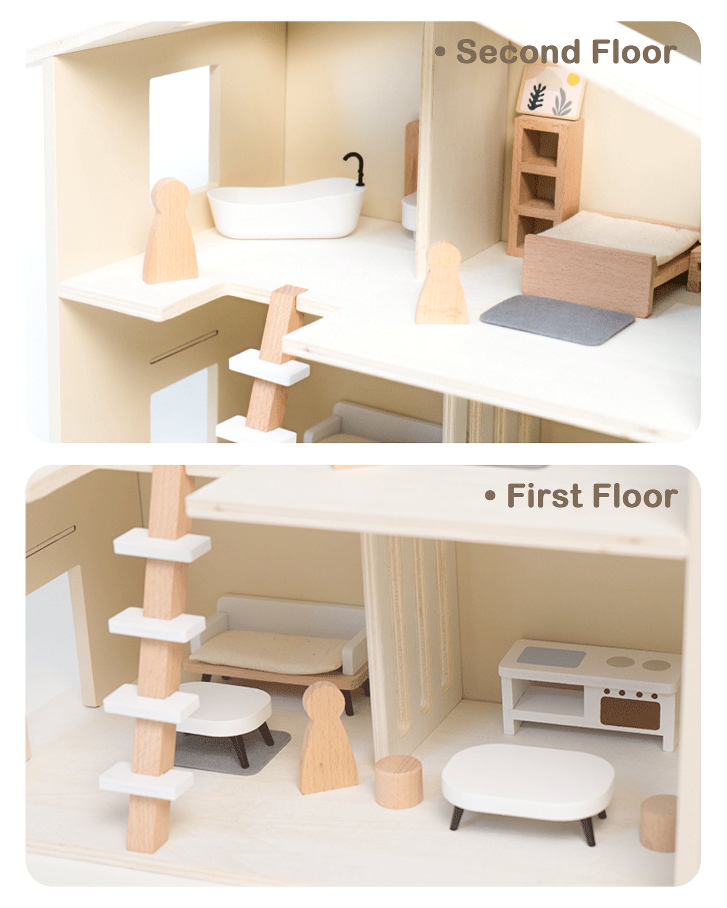 Jessruly® Wooden Dollhouse