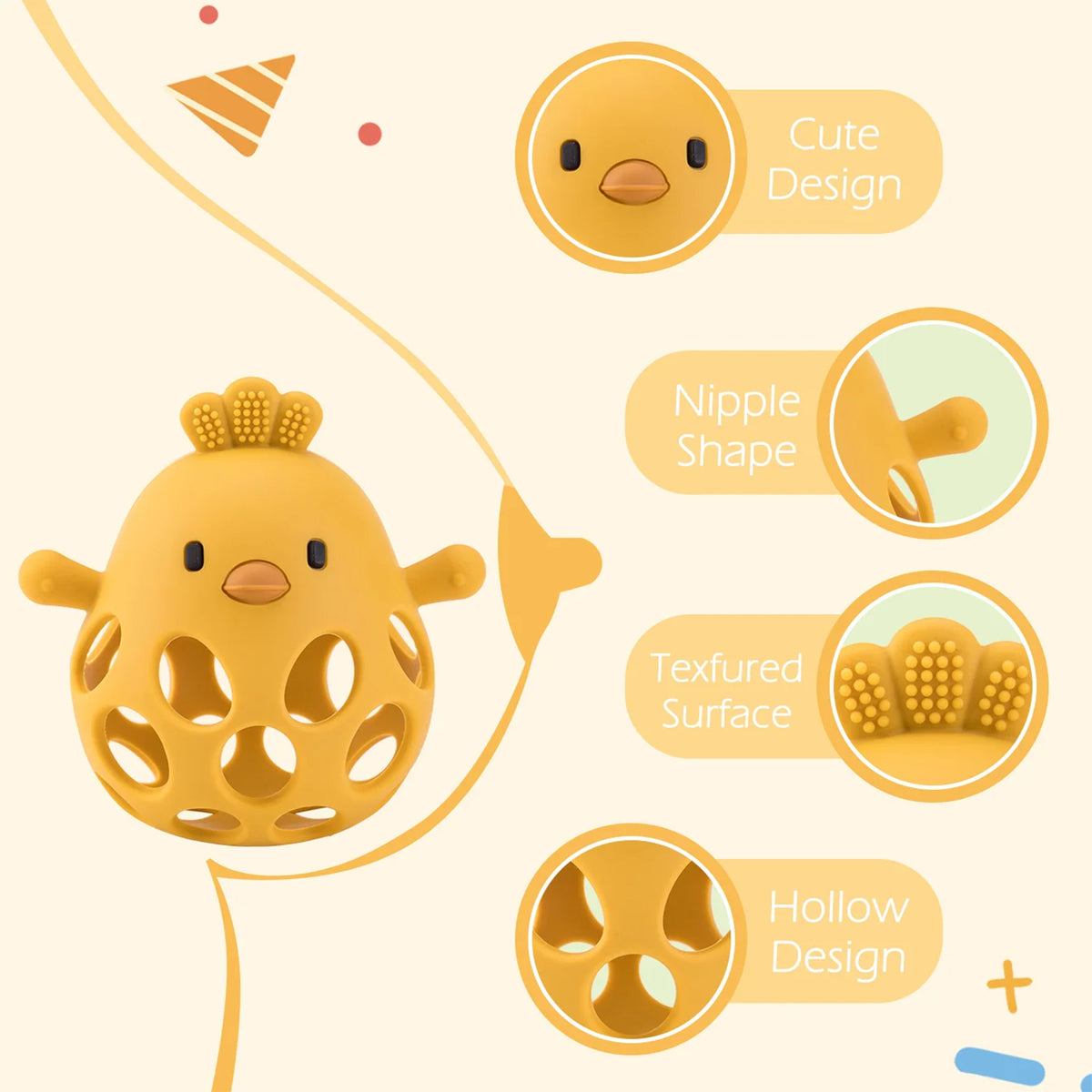 Jessruly® Pacifier Clip & Silicone Teether Glove