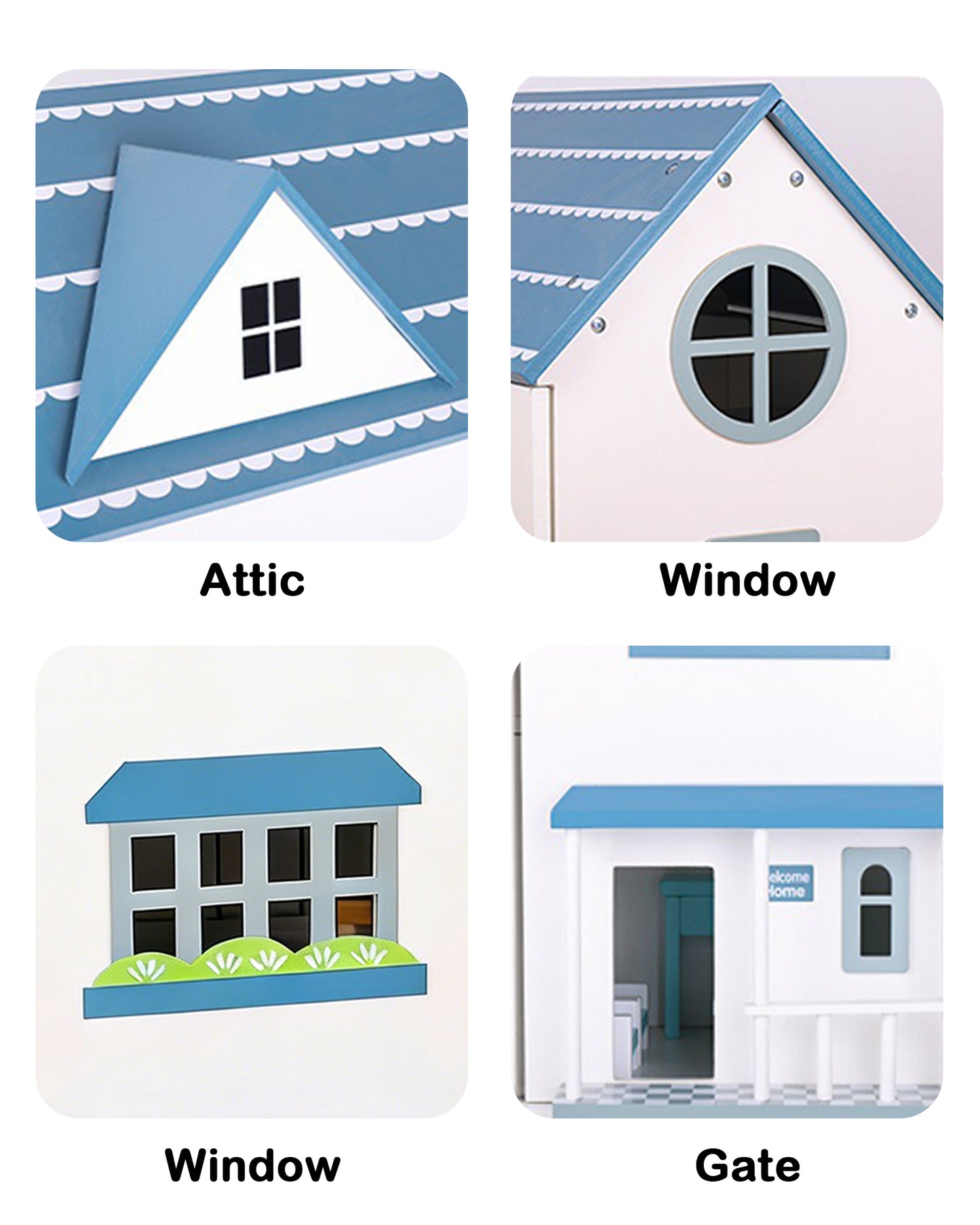 Jessruly® Wooden Dollhouse