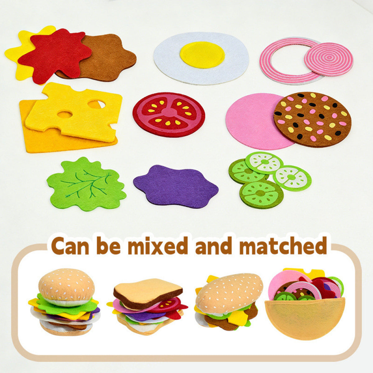 Jessruly® 28PCS Felt Food Burger Sandwich Set