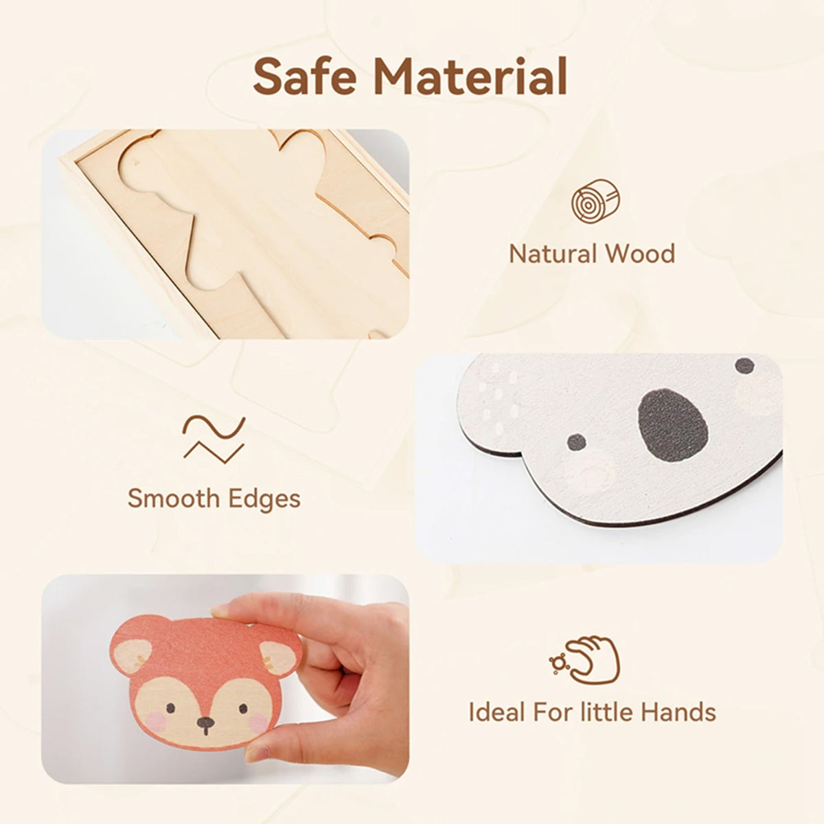 Jessruly® 3D Wooden Animal Jigsaw Puzzles
