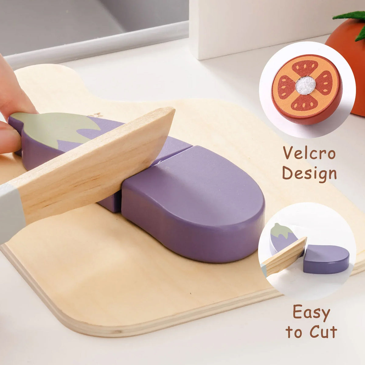 Jessruly® Wooden Play Food Set – Premium Fruit & Vegetable Toys for Play Kitchen
