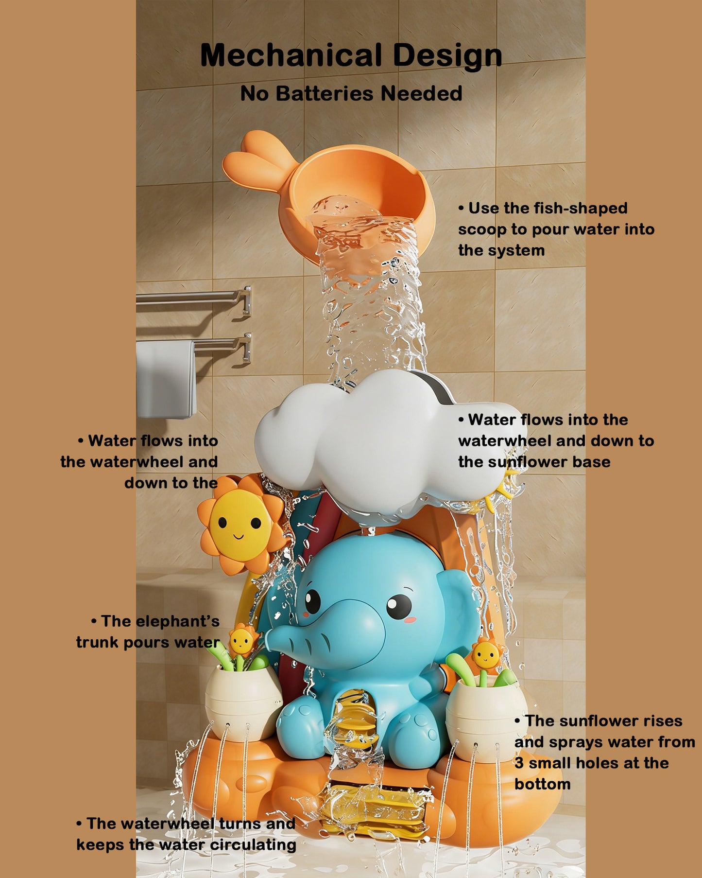 Jessruly® Elephant Bath Toys