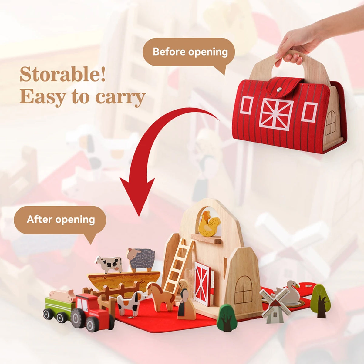 Jessruly® Montessori Barn Toy