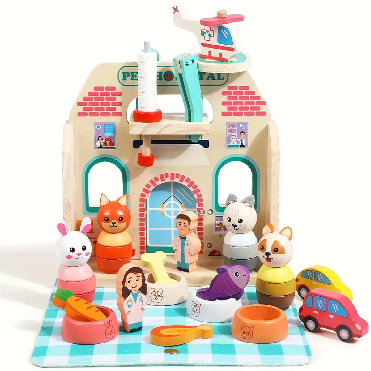 Jessruly® Wooden Shop Pretend Play Set