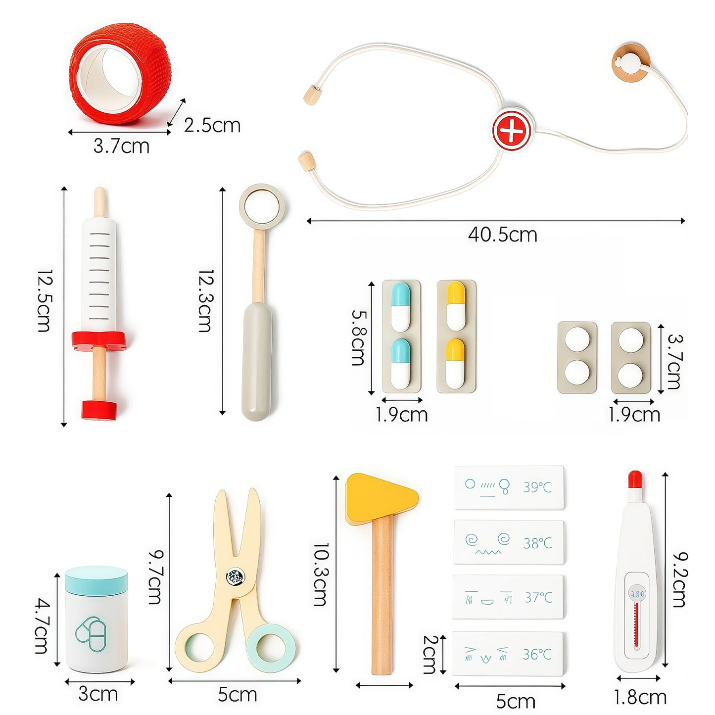 Jessruly® Wooden Doctor Play Set