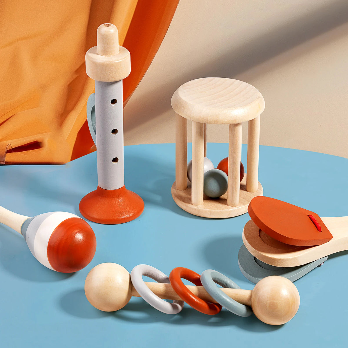 Jessruly® Wooden Musical Rattle Set