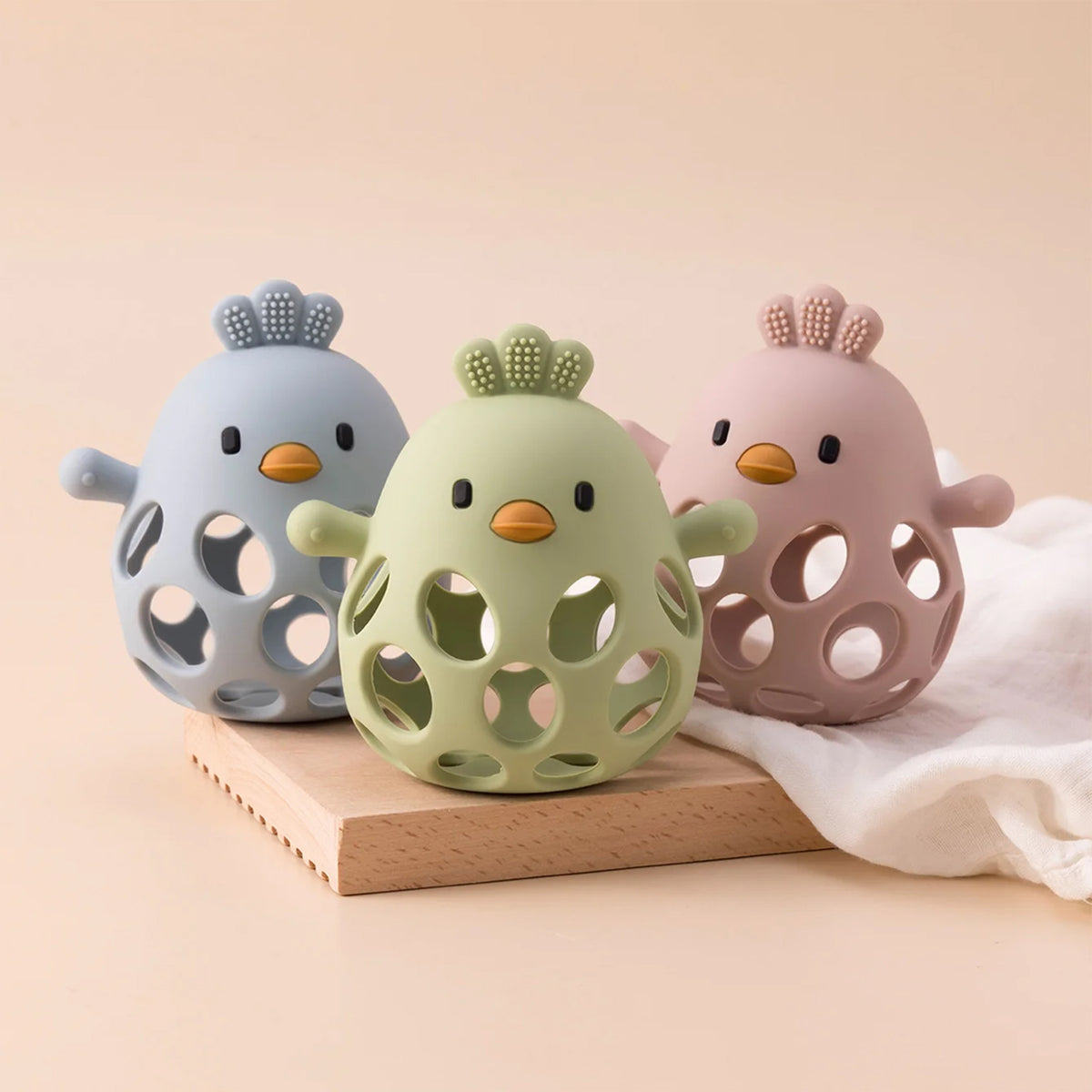 Jessruly® Pacifier Clip & Silicone Teether Glove