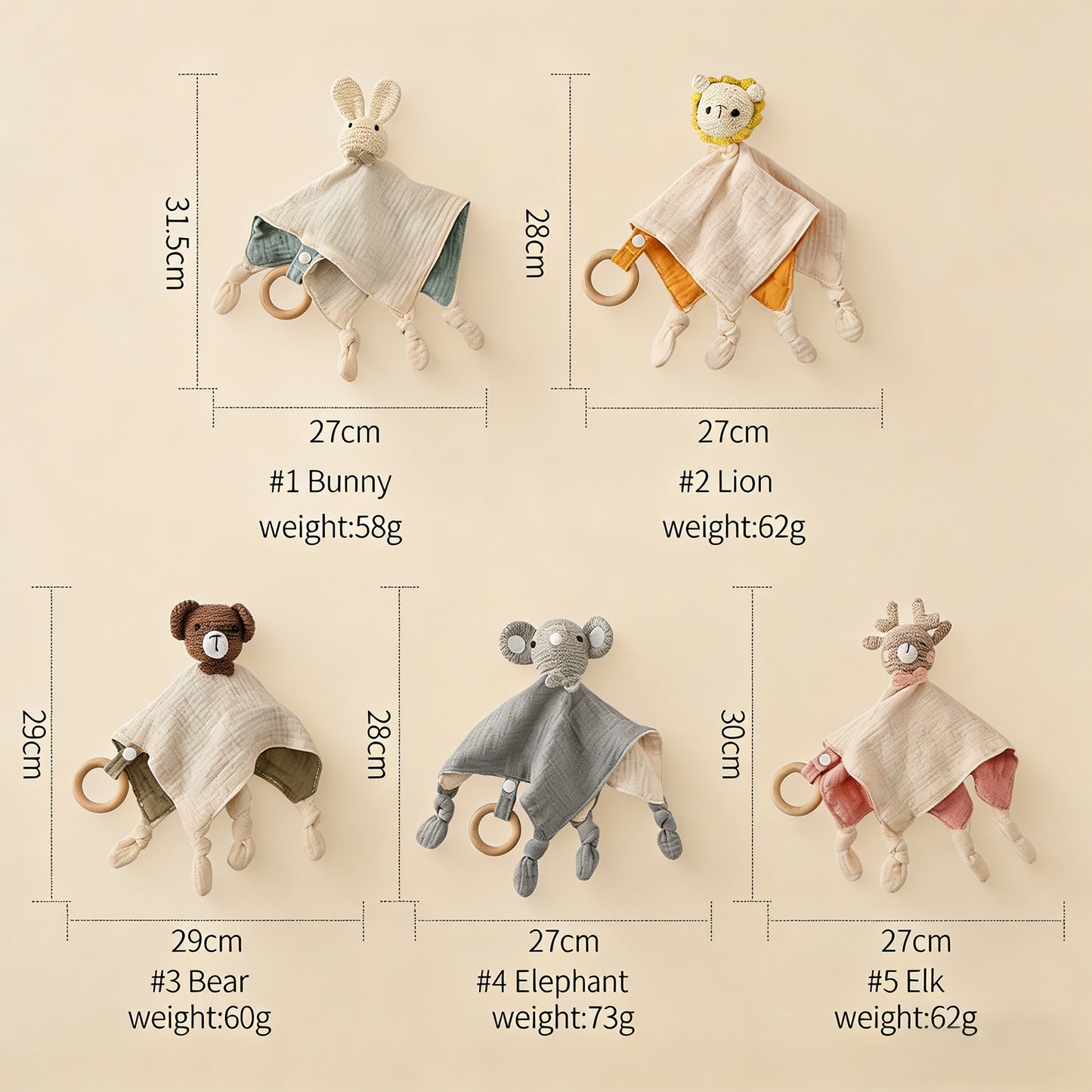 Jessruly® Cotton Drool Bib & Lovey