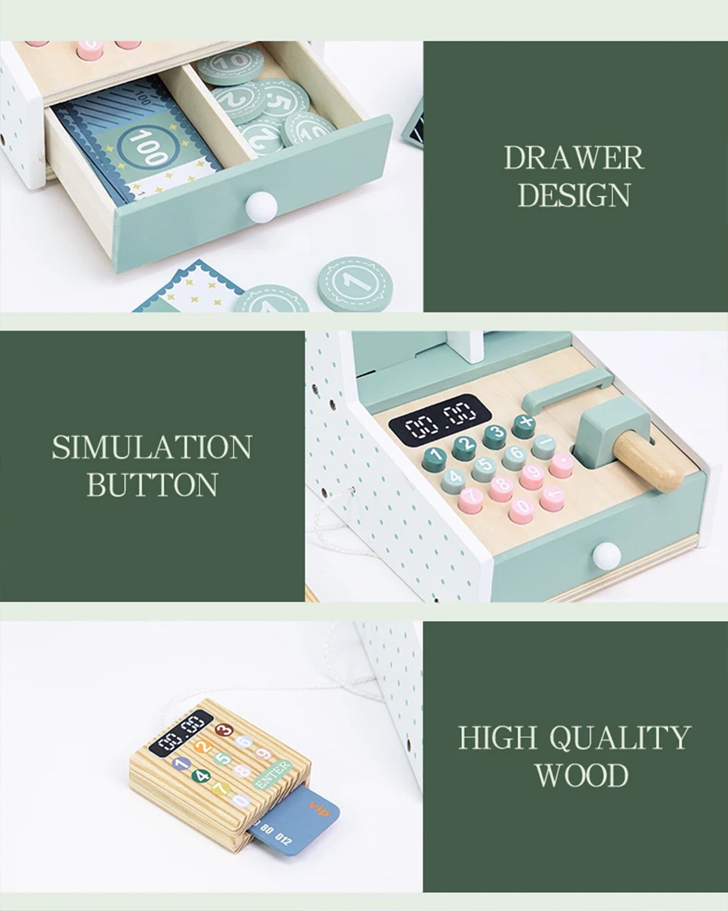 Jessruly® Wooden Cash Register