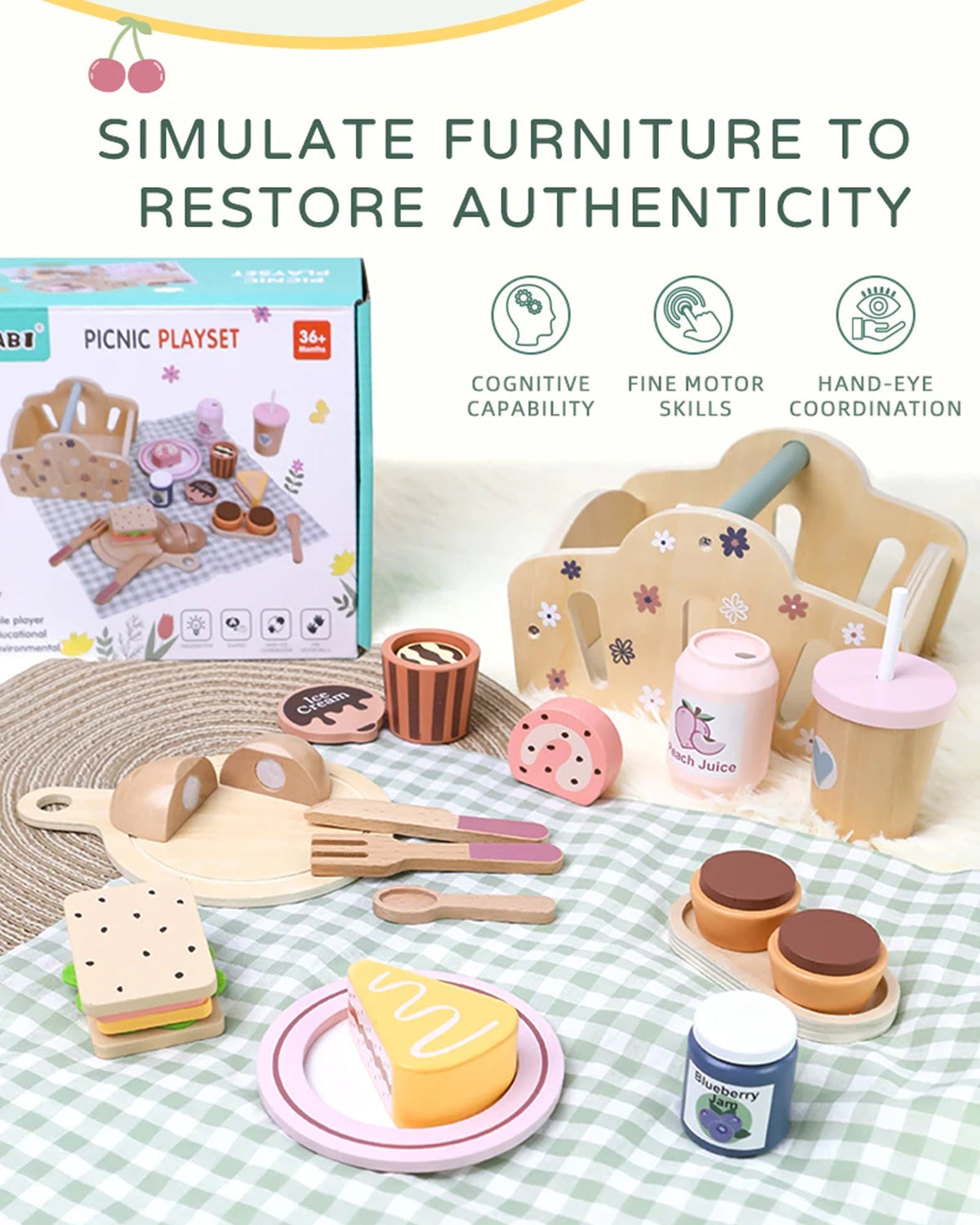 Jessruly® Wooden Cutting Fruit & Vegetable Set