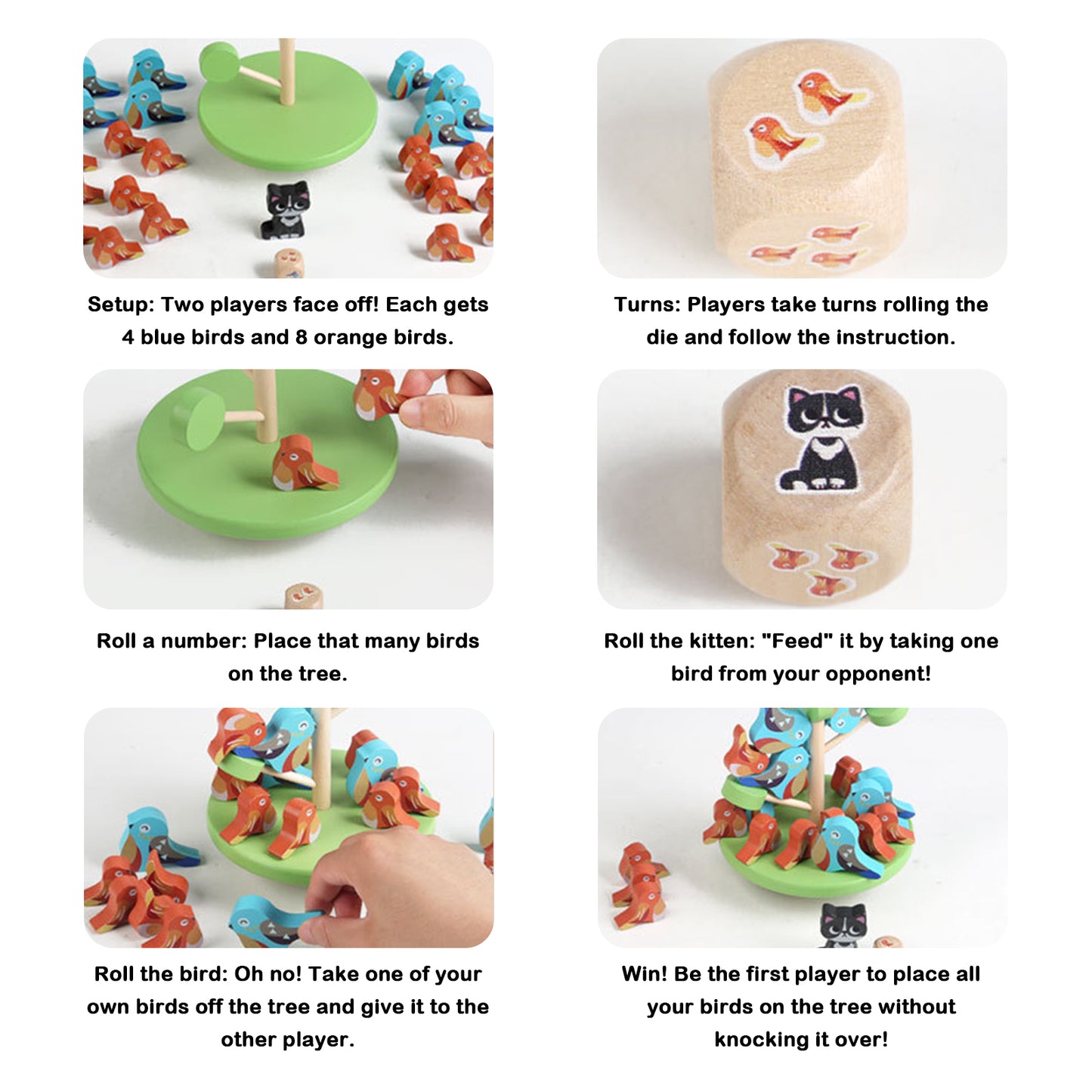 Jessruly® Wooden Trees and Birds Balance Toy