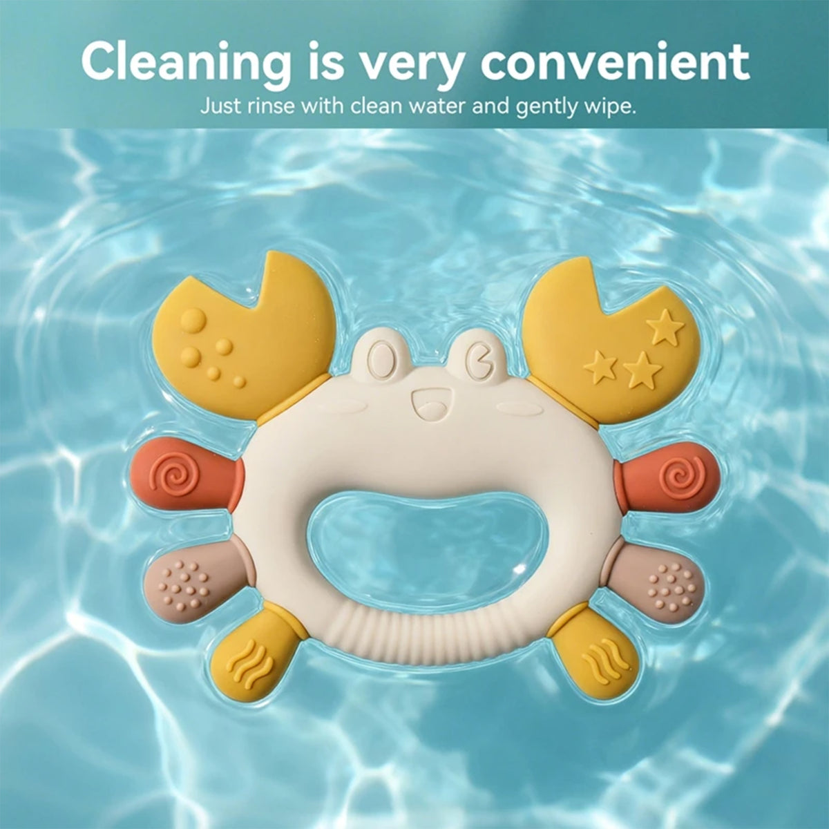 Jessruly® Pacifier Clip & Silicone Teething Ring Set