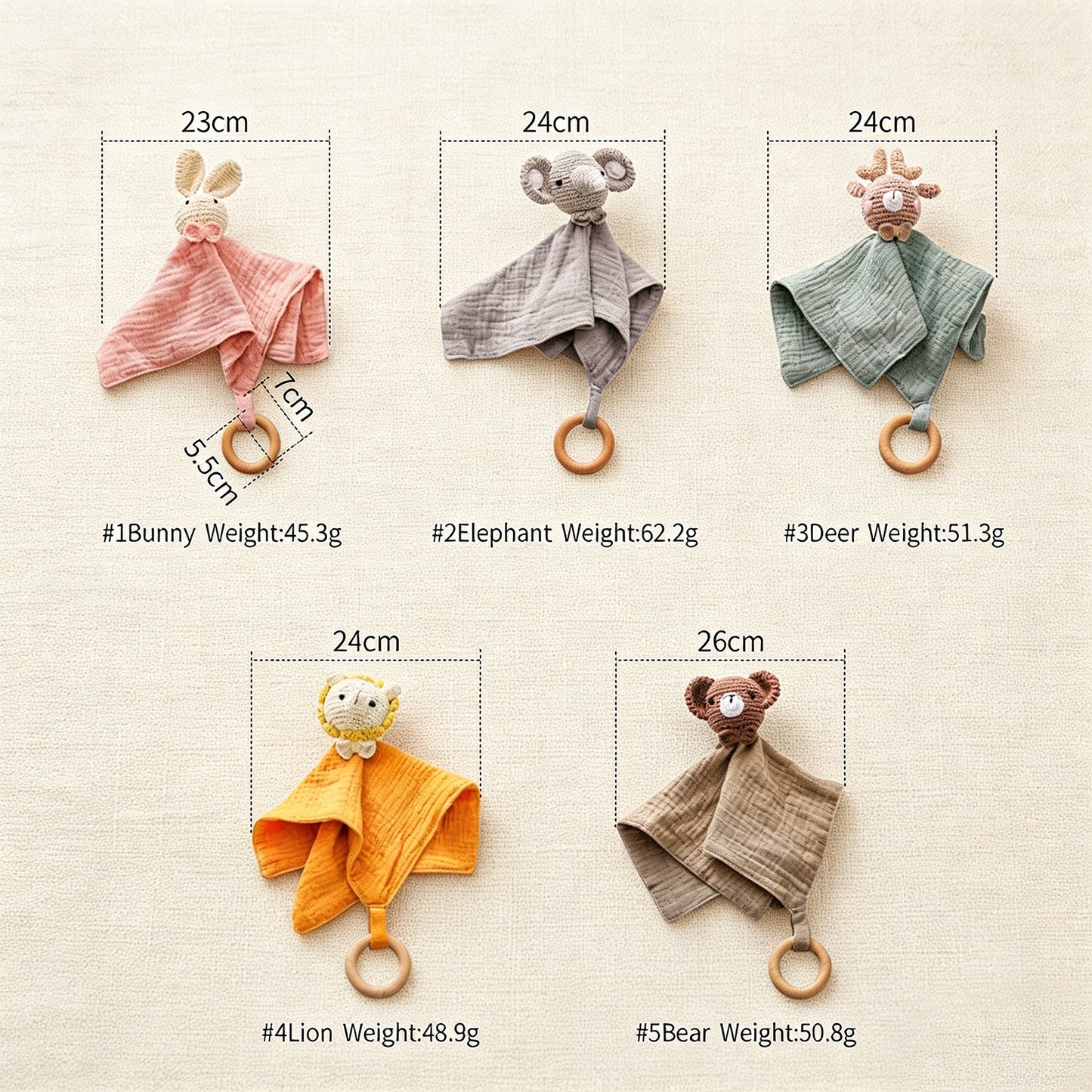 Jessruly® Cotton Muslin Lovey