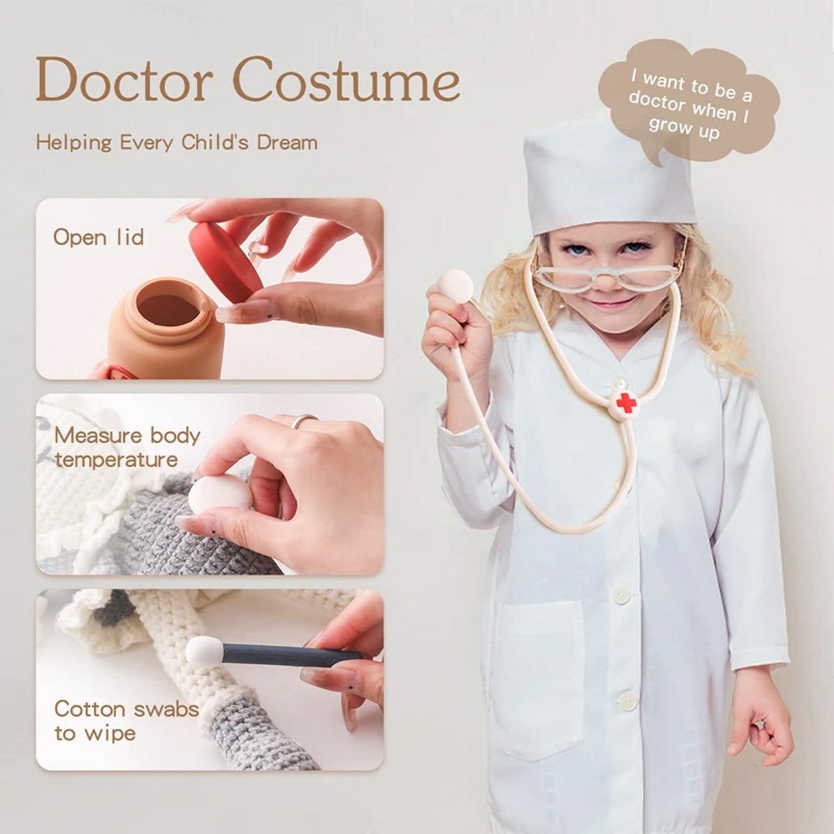 Jessruly® Silicone Doctor Play Set