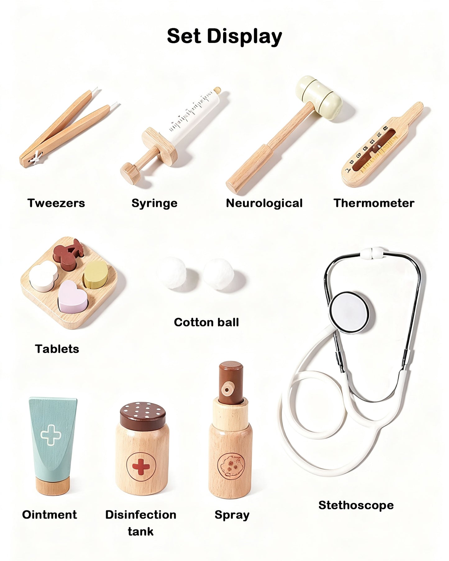 Jessruly® Wooden Doctor Play Set