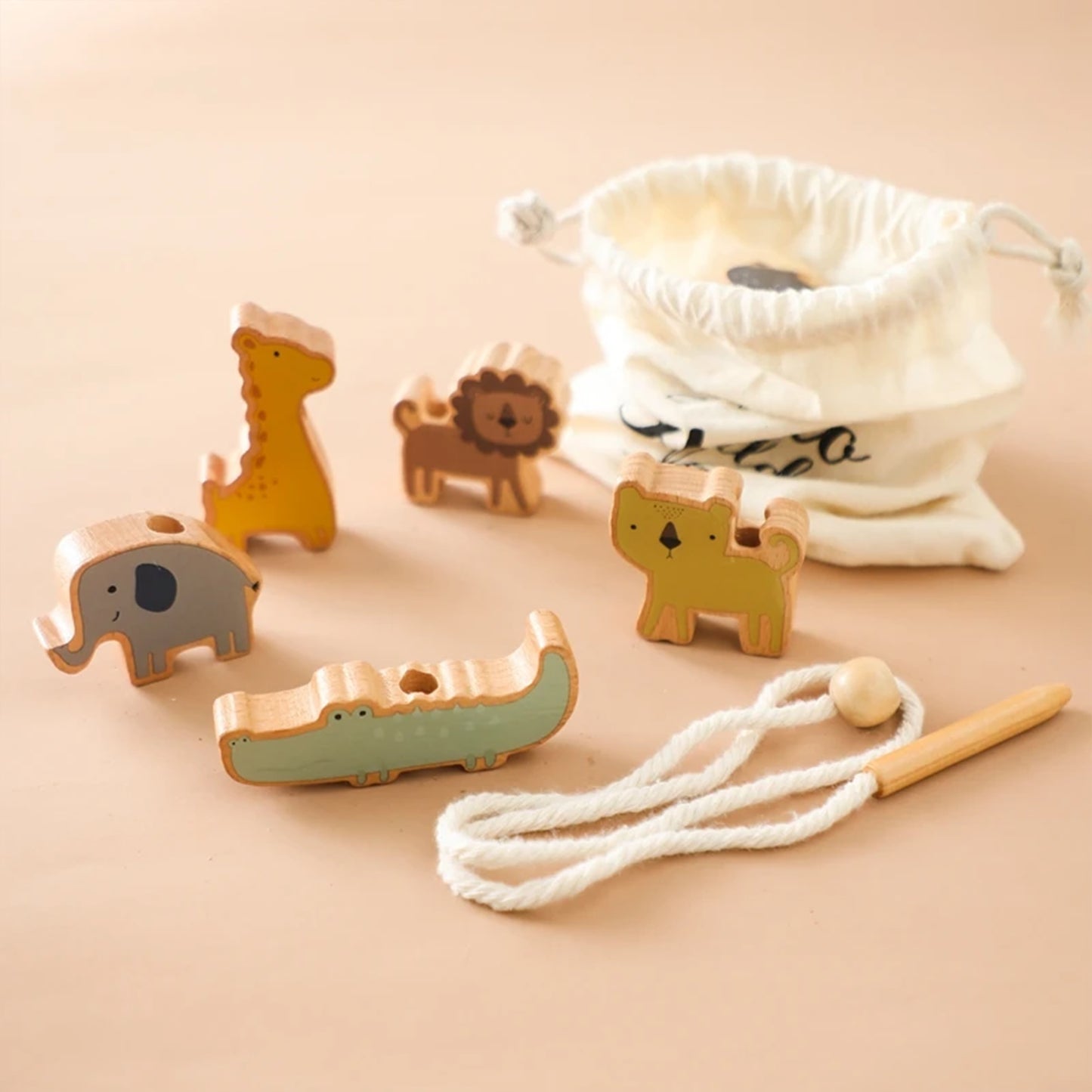 Jessruly® Wooden Steppe Animals Balance Toy