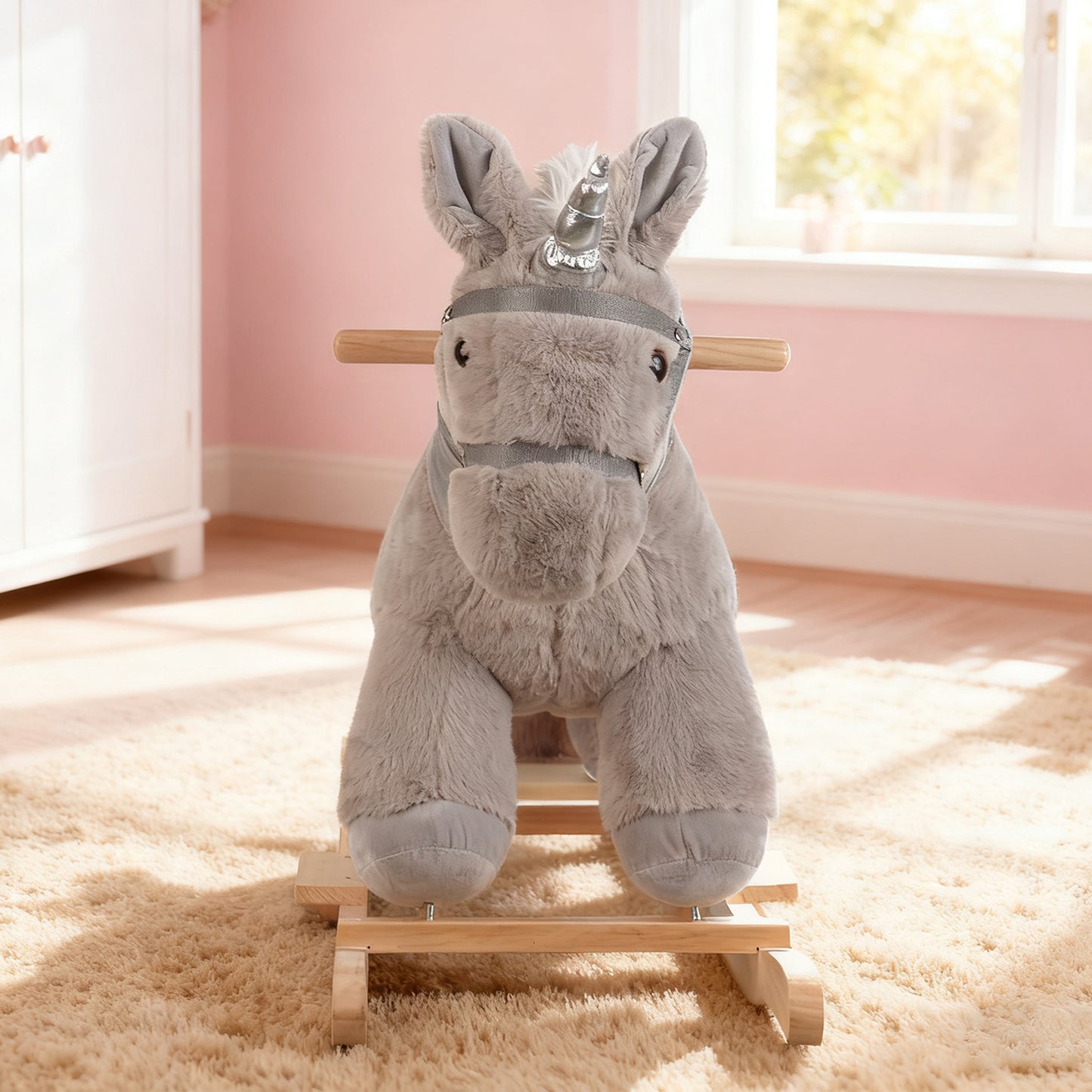 Jessruly® Grey Unicorn Rocking Horse