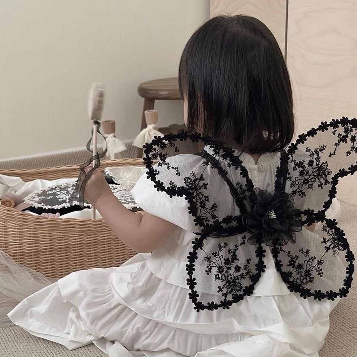 Jessruly® Fairy Wings – Delicate Lace Butterfly Wings for Photography, Photobooth Props & Nursery Decor