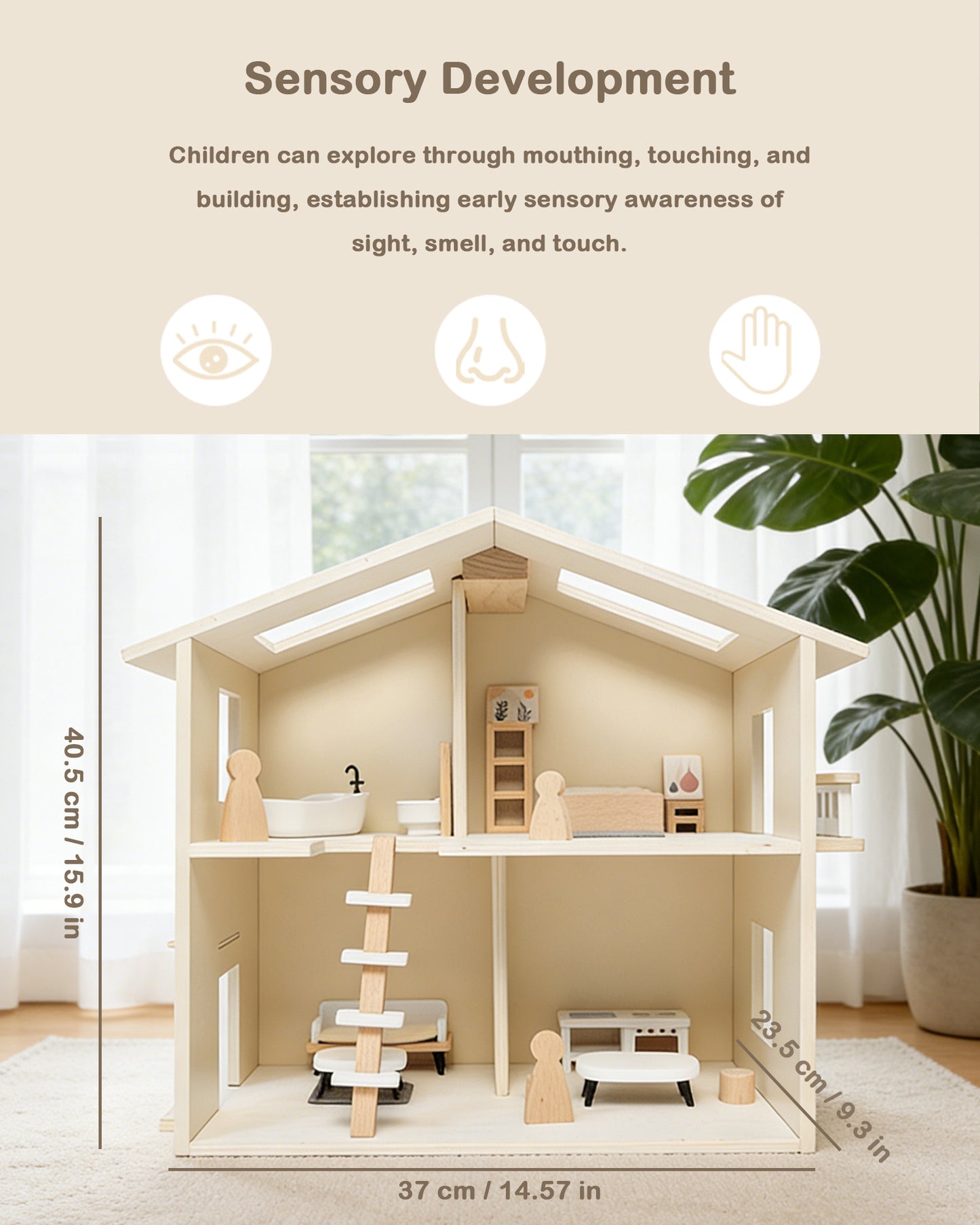 Jessruly® Wooden Dollhouse