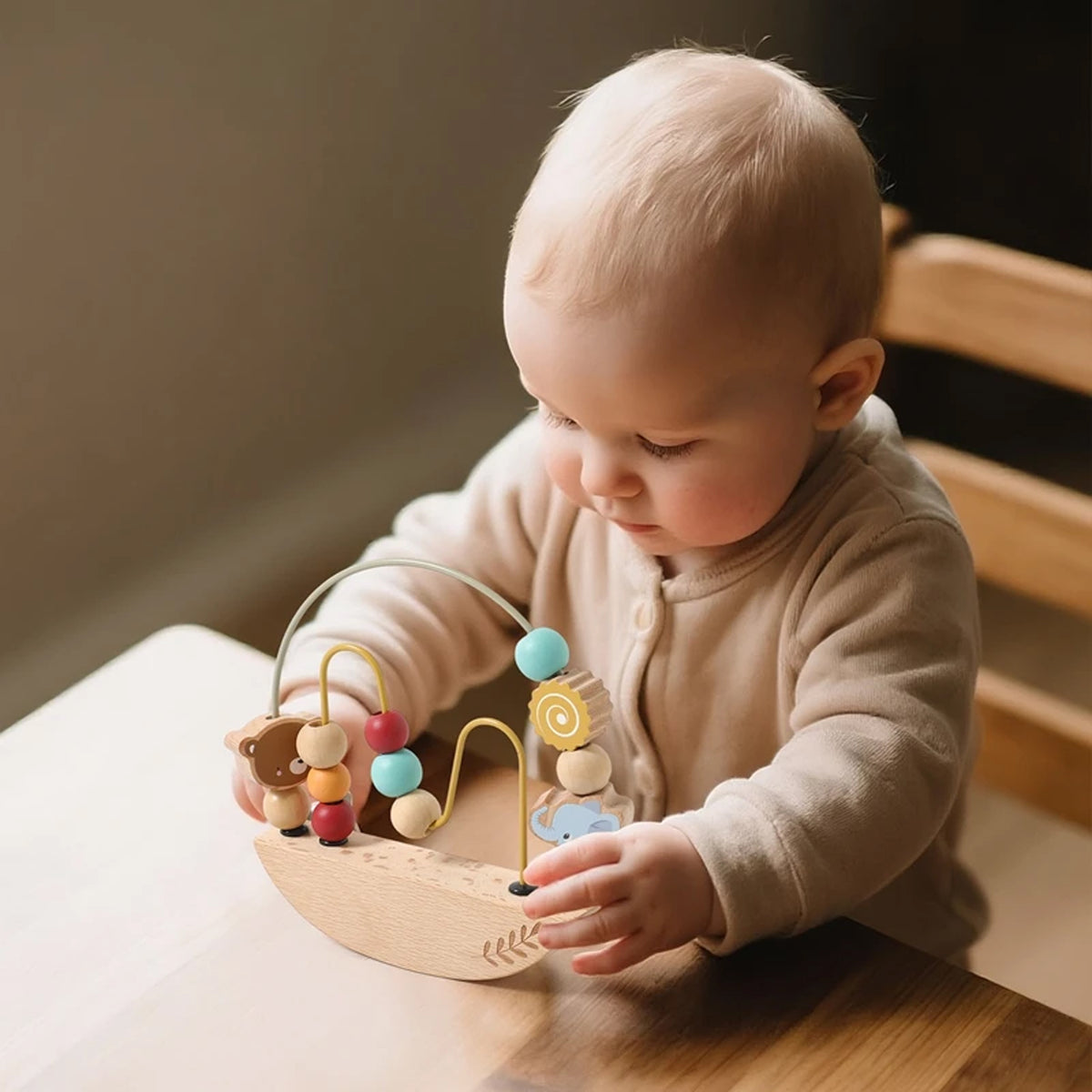 Jessruly® Wooden Cartoon Animal Beading Game
