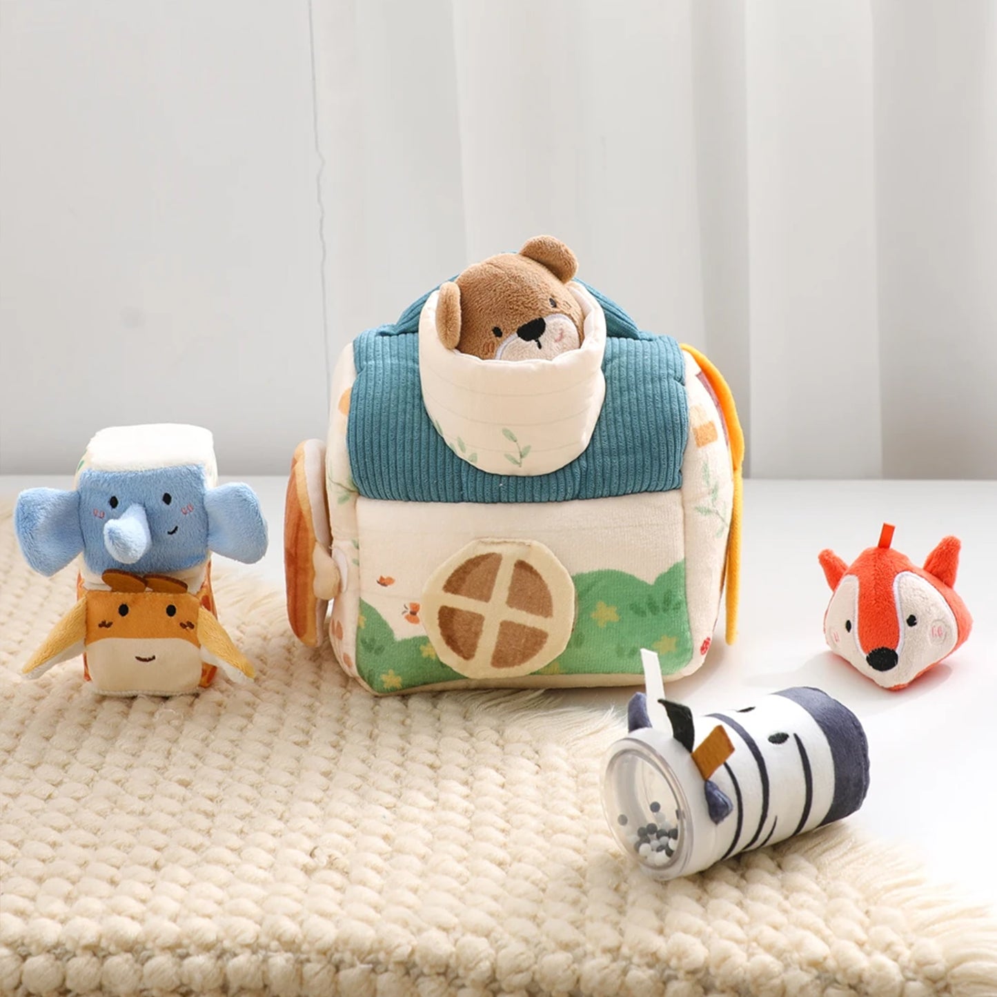 Jessruly® Organic Plush Barn – Pop-Up Sensory Toy